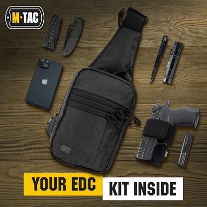 M-Tac LEFT-HANDED Tactical Sling Bag for Men with Holster