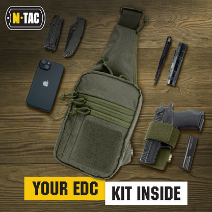 M-Tac Tactical Bag Shoulder Chest Pack with Sling and Loop Panel