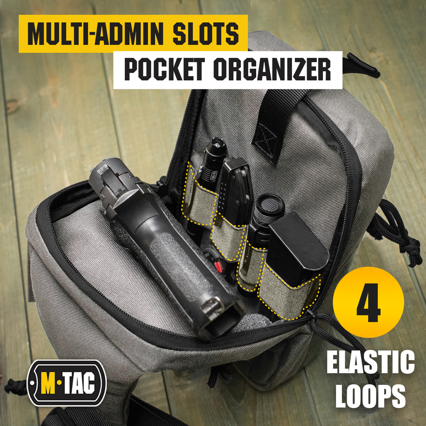 M-Tac Tactical Bag Shoulder Chest Pack with Sling and Loop Panel