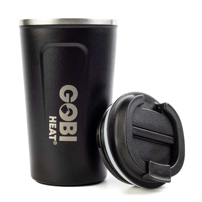 17oz stainless steel coffee mug, double-walled insulated, durable and leak-proof design.