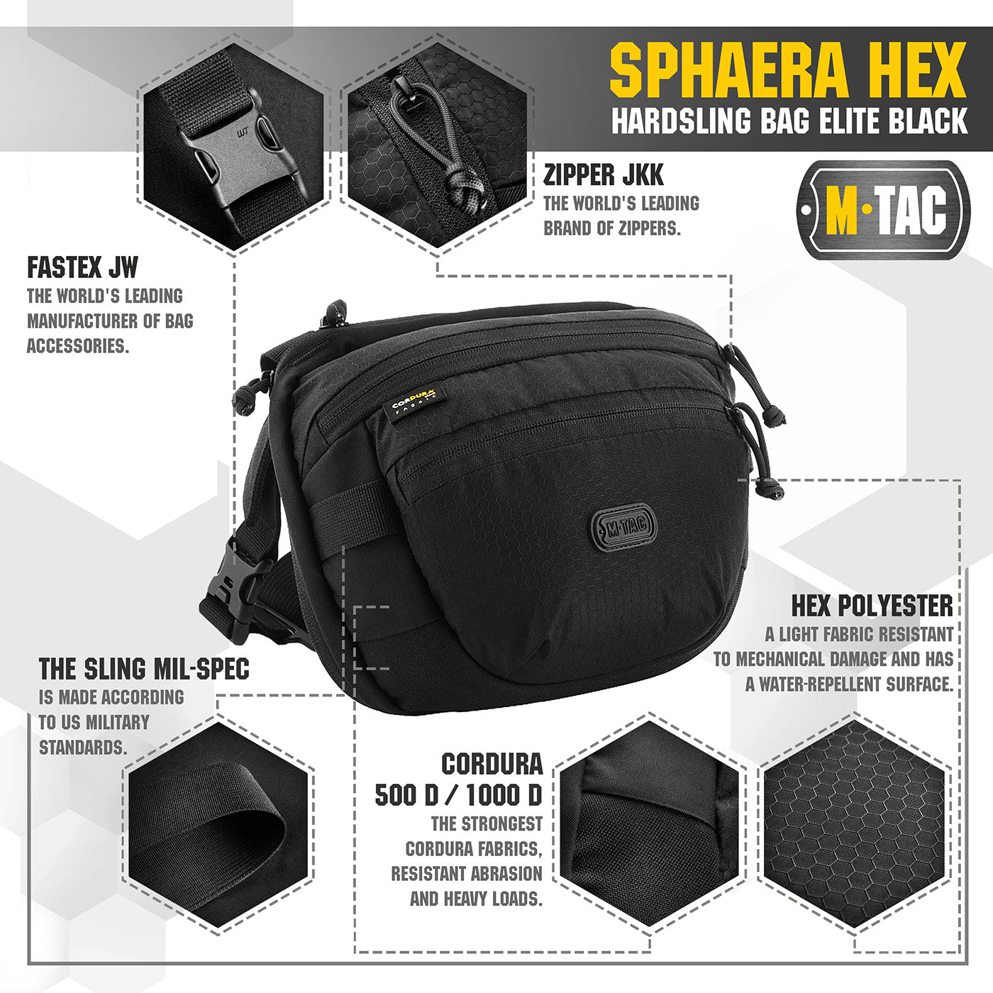 M-Tac Sphaera Hex Hardsling Bag Black