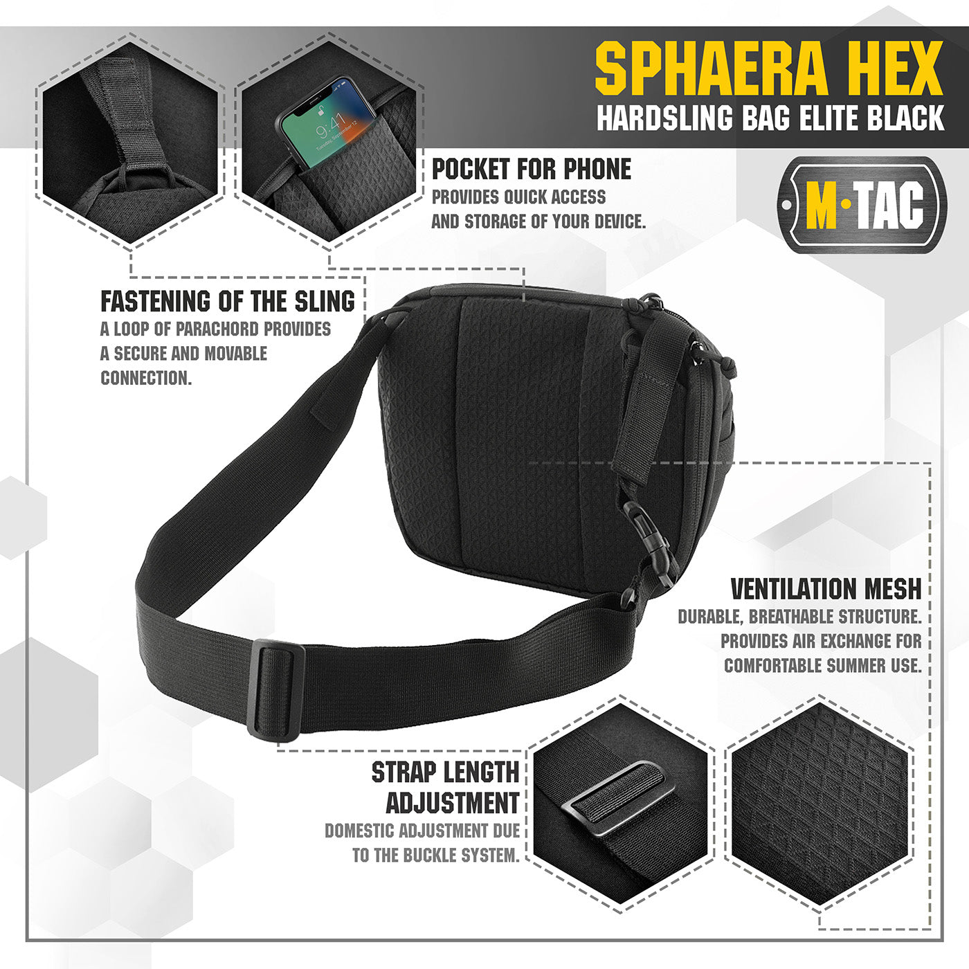 M-Tac Sphaera Hex Hardsling Bag Black