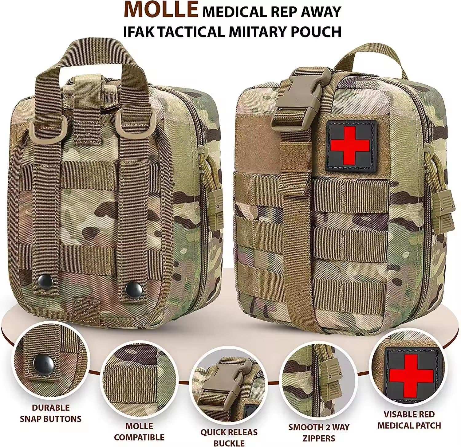 Molle compatible Ham Radio Go Bag with tear-away Velcro back and multi-pocket design for gear.