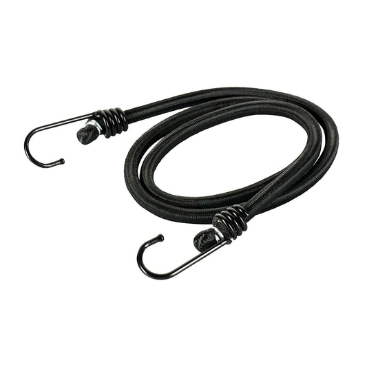 M-Tac 40" bungee cord with metal hooks set of 2, black, versatile elastic tool for securing loads.