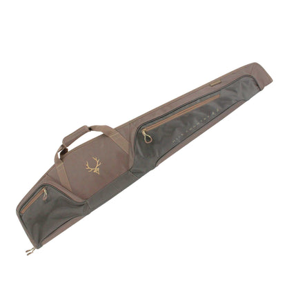 Hill Country II Rifle Case - Green with storage pockets and durable handle.