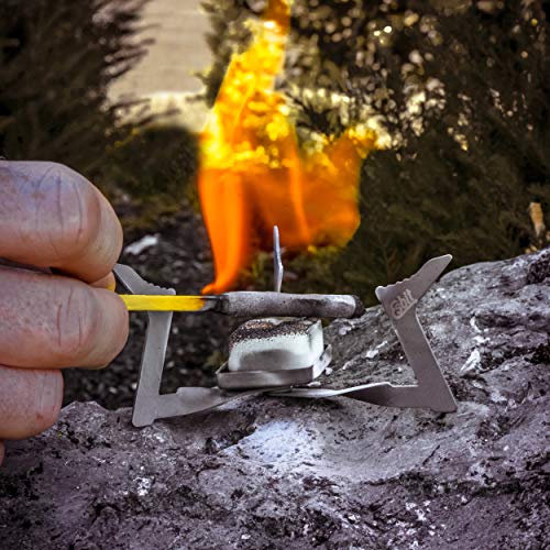 Esbit 4g Solid Fuel Tablets for Backpacking & Camping Stoves & Grills, 1300-Degree Smokeless Emergency Fire Starter Squares, 20 Pack