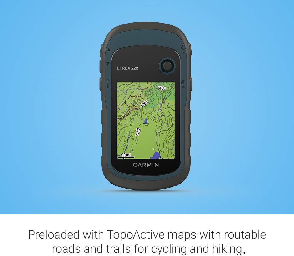 Garmin 010-02256-00 eTrex 22x, Rugged Handheld GPS Navigator, Black/Navy