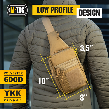 M-Tac Tactical Bag Shoulder Chest Pack with Sling and Loop Panel