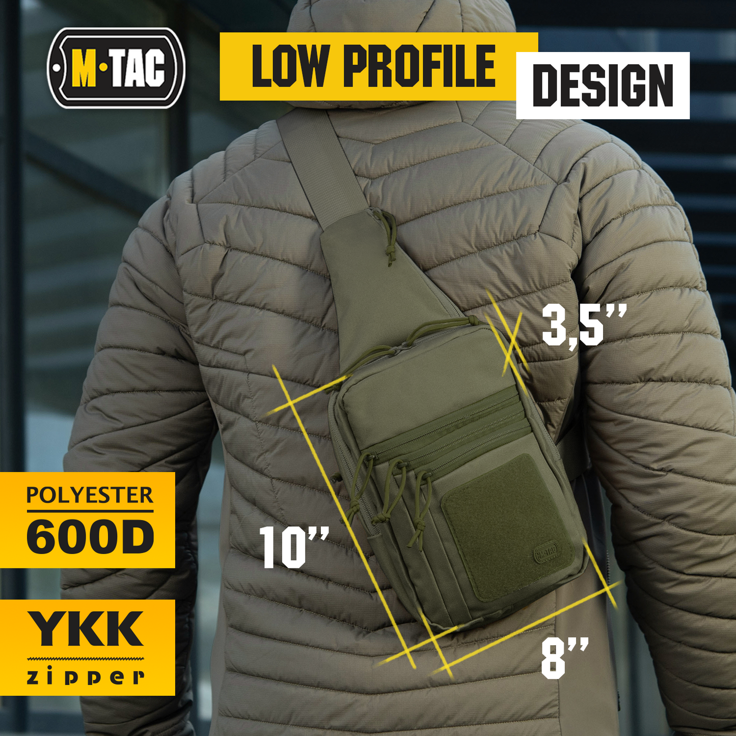 M-Tac Tactical Bag Shoulder Chest Pack with Sling and Loop Panel