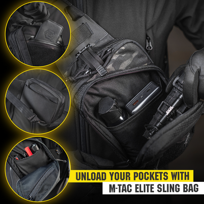 M-Tac Sling Pistol Bag with Loop Panel