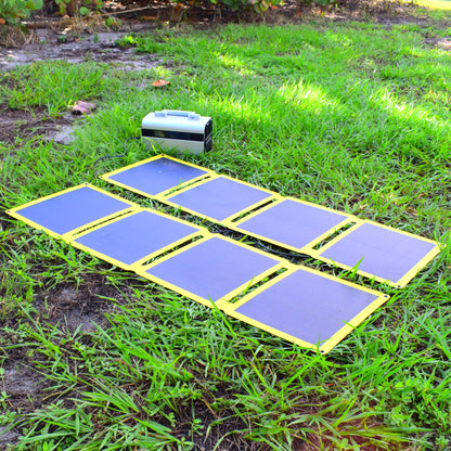 SunJack 120 Watt Solar Kit - Includes Two 60 Watt Foldable Solar Panels with Parallel Adapter Cable