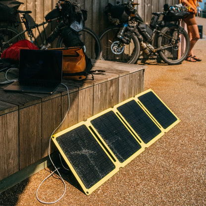 SunJack 60 Watt ETFE Foldable Portable Solar Panel Charger with Kickstands and 100W 25600mAh Power Bank