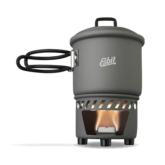 Esbit CS585HA 3-Piece Lightweight Camping Cook Set for Use with Solid Fuel Tablets