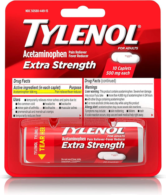 TYLENOL ES TRAVEL PACK 10 TABS