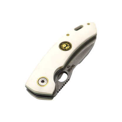 Kam Knife - T10 - N690 Steel - White Handle - Pocket Knife