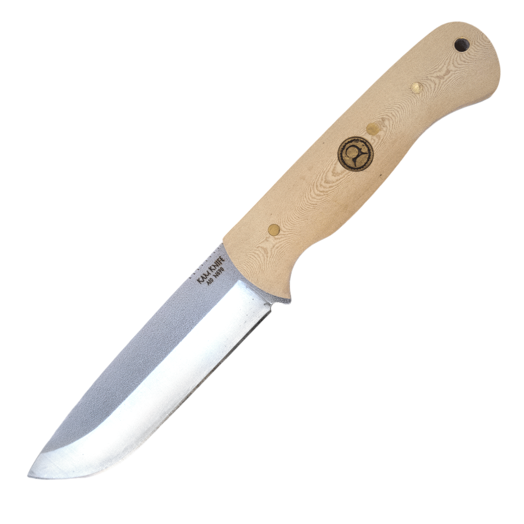 Kam Knife - A10 - N690 Steel - White Handle - Fixed Blade