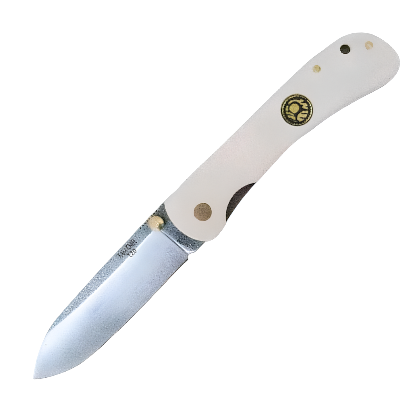 Kam Knife - T20 - N690 Steel - White Handle - Pocket Knife