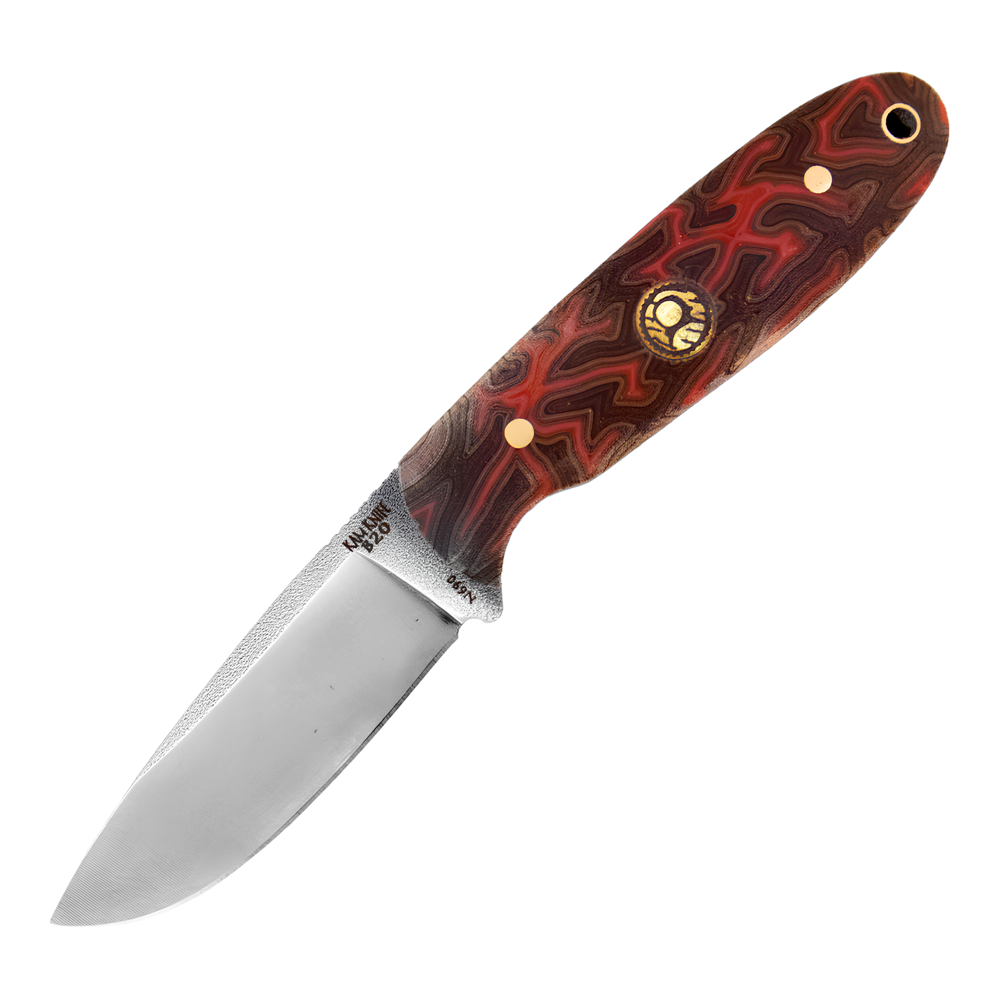 Kam Knife - B20 - N690 Steel - Orange G Micarta Handle - Fixed Blade