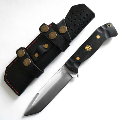 Kam Knife – A30 - 4116 Steel - Black Handle - Fixed Blade