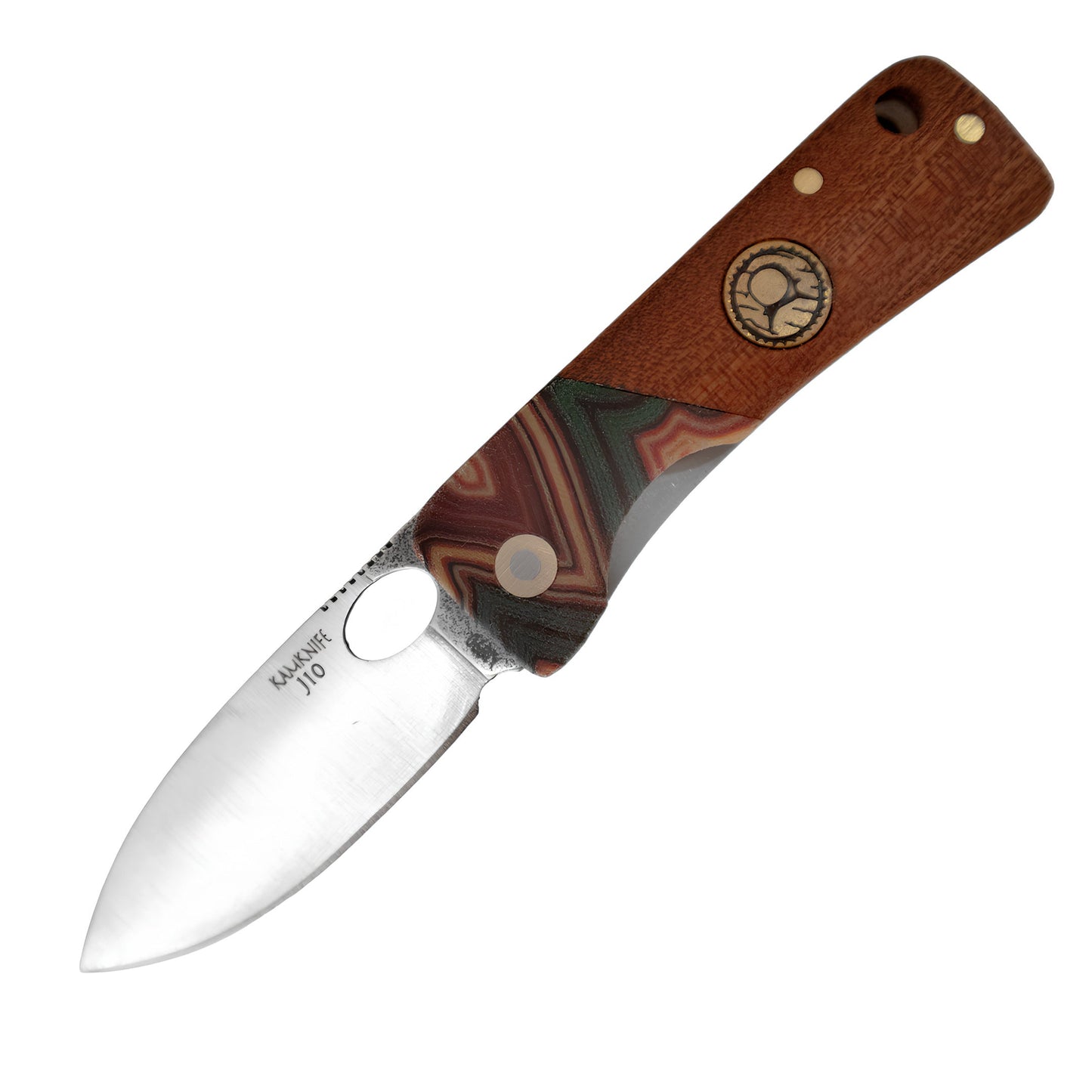 Kam Knife - J10 - D2 Steel - Maun Wood Handle - Pocket Knife