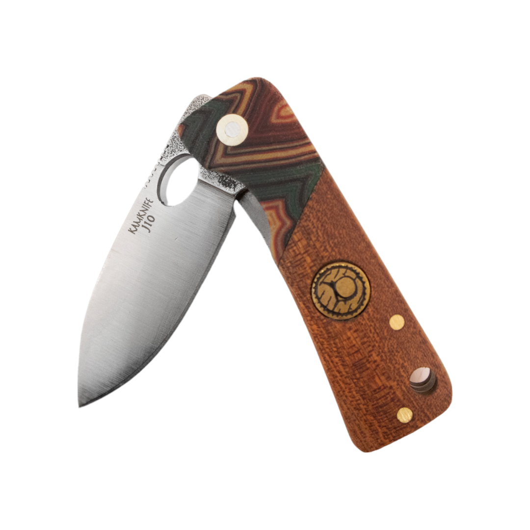 Kam Knife - J10 - D2 Steel - Maun Wood Handle - Pocket Knife