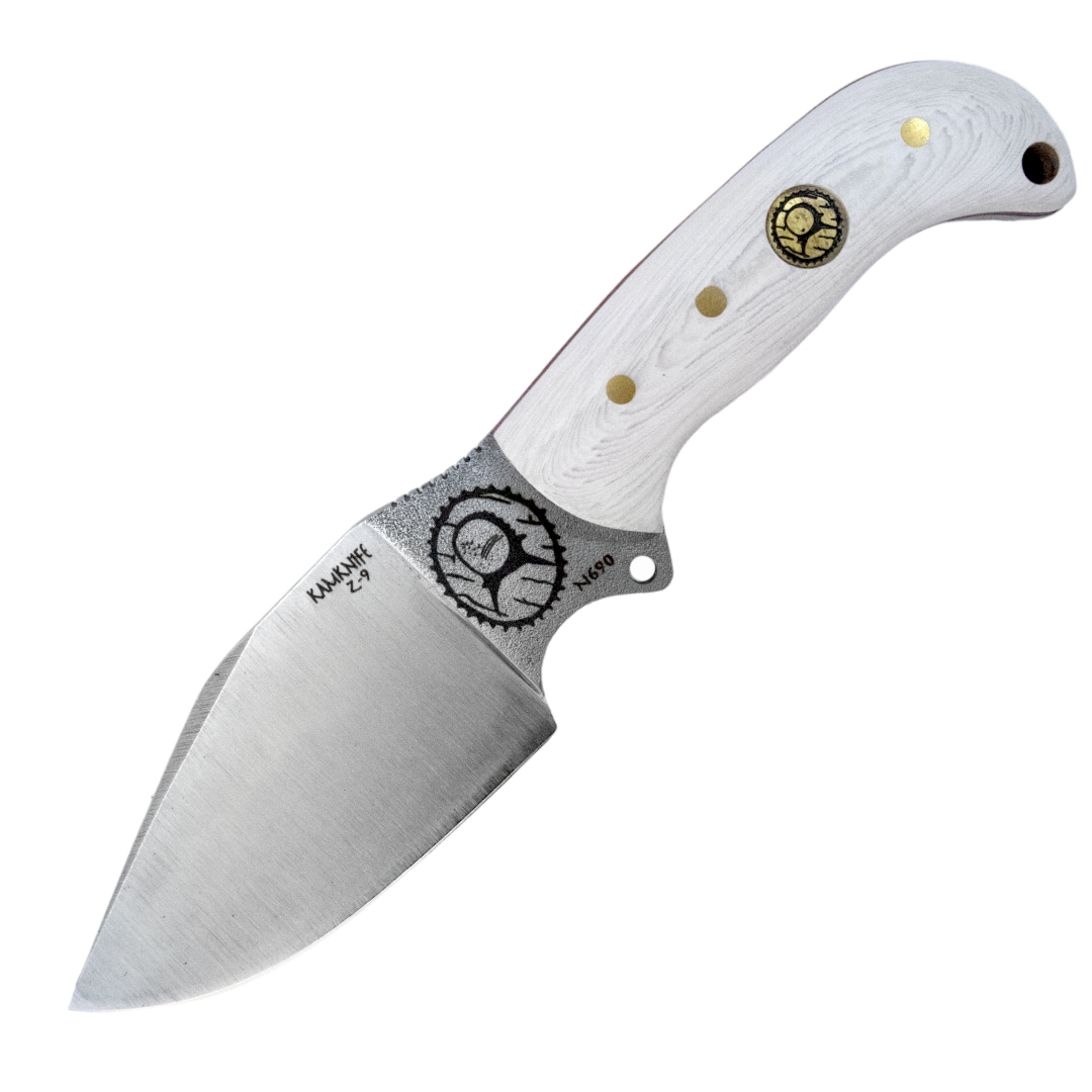 Kam Knife - Z9 - N690 Steel - White Handle - Fixed Blade