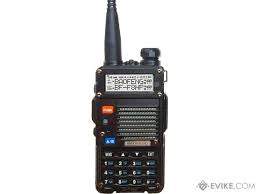 Baofeng BF-F8HP 8 Watt Ham Radio with large backlit display and accessories.