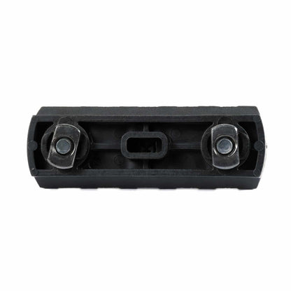 Polymer M-LOK rail section, 5 slots, lightweight, made in USA.