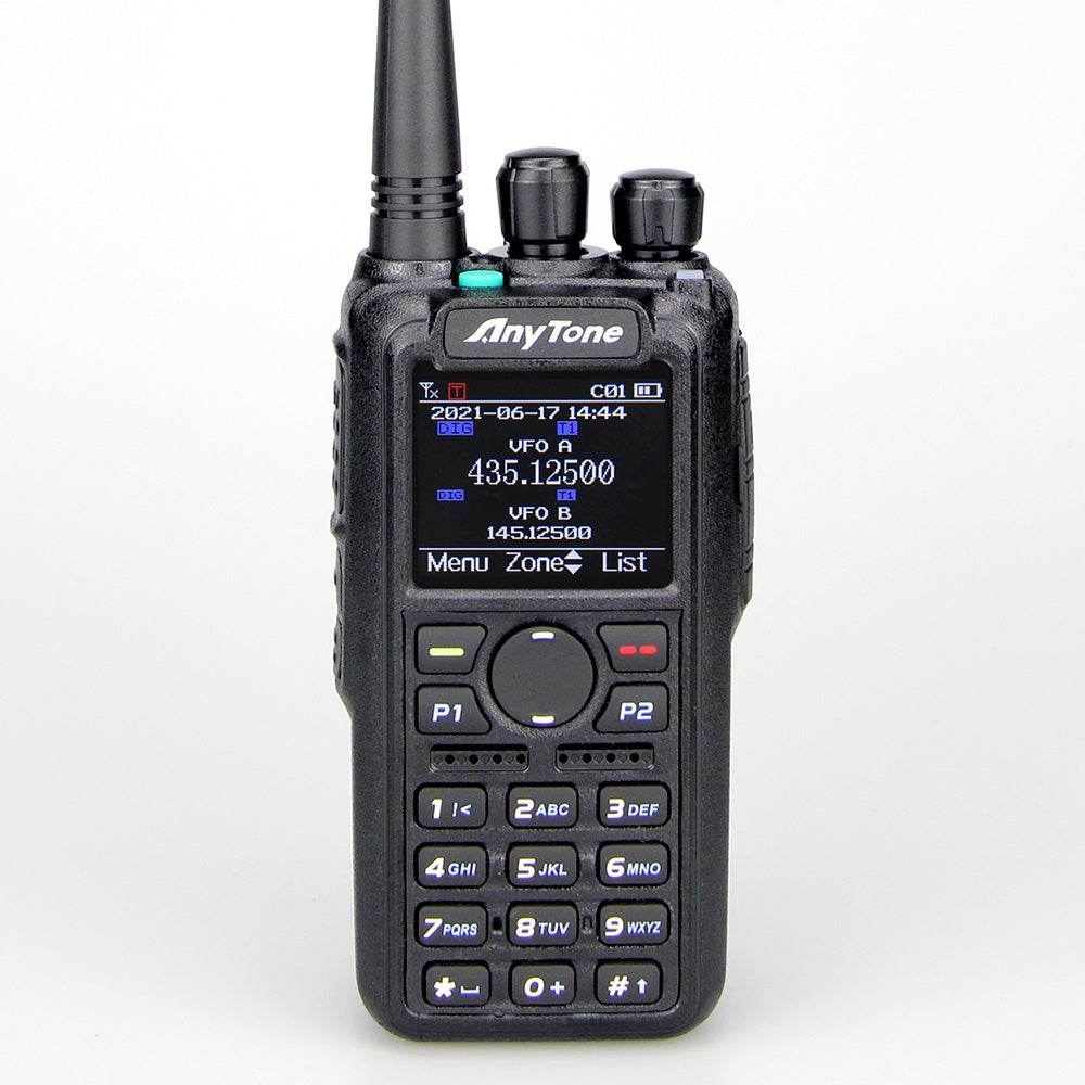 Anytone AT-D878UVII PLUS dual-band digital DMR handheld radio with encryption.