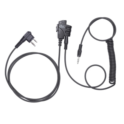 SMC Baofeng Yaesu radio cable for electronic earmuffs with auxiliary port connection.