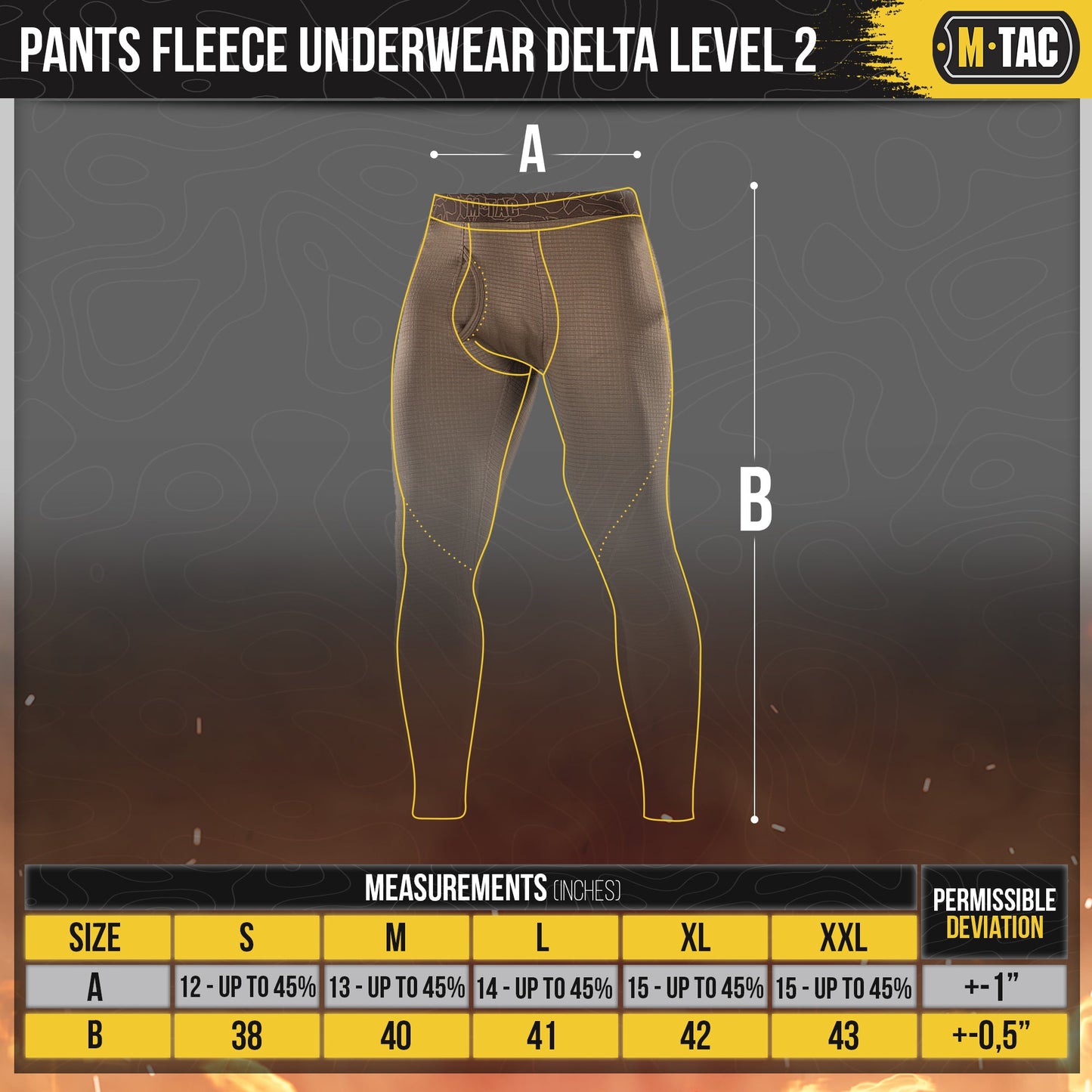 M-Tac Pants Fleece Underwear Delta Level 2