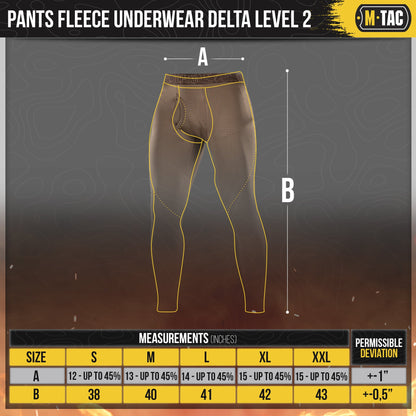 M-Tac Pants Fleece Underwear Delta Level 2