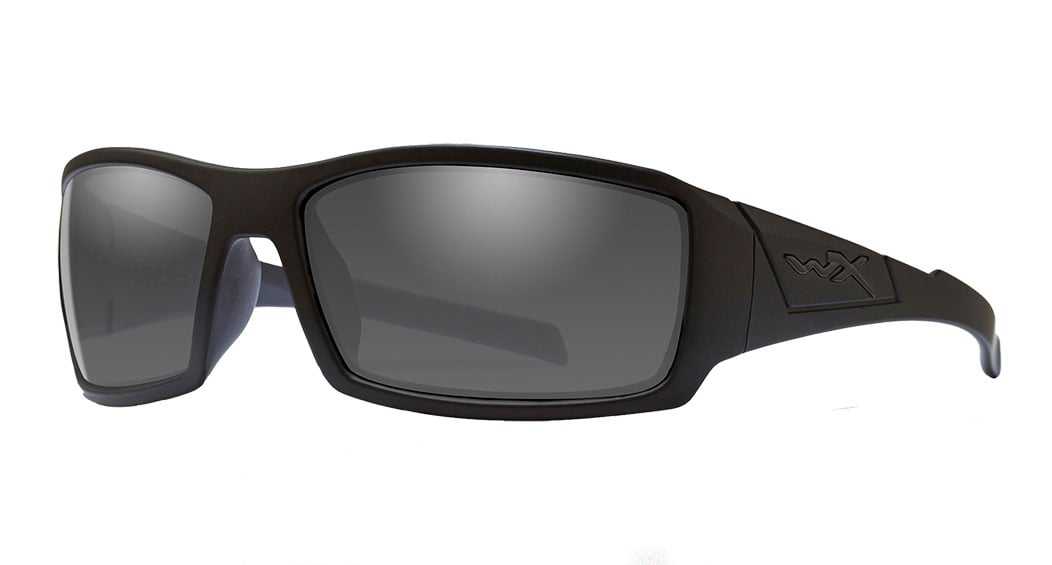 Wiley X Twisted Safety Sunglasses with grey shatterproof lenses and lightweight frame.