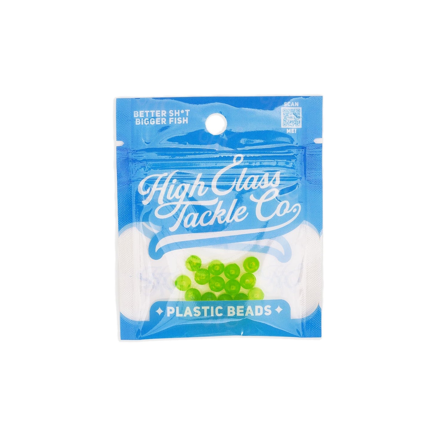 Clear Slime Green 6MM Beads (20pack)