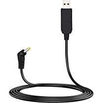 USB Charging Cable for Baofeng UV5R, LED Indicator, Fast Charging, 3-foot Length, Black.