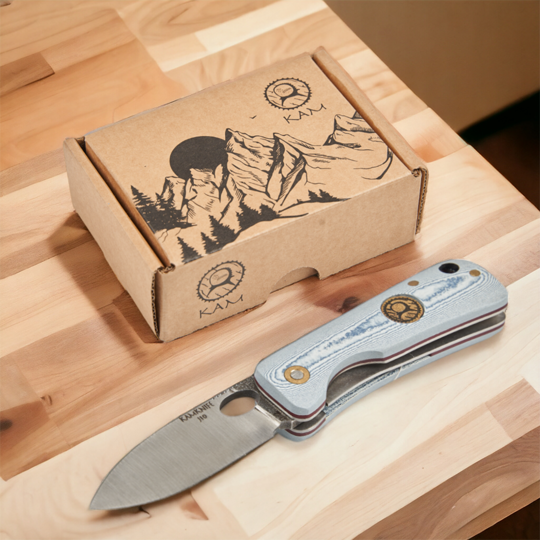 Kam Knife - J10 - D2 Steel - Jean Handle - Pocket Knife