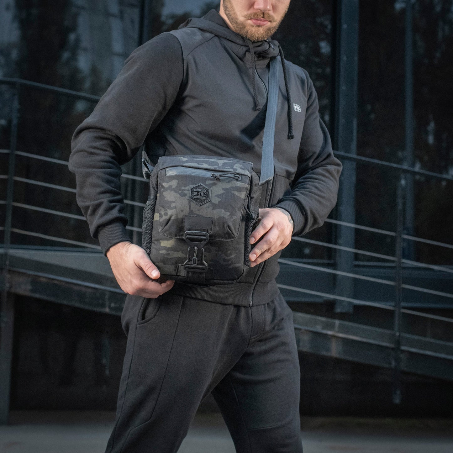 M-Tac Satellite Magnet Bag Elite Hex Black