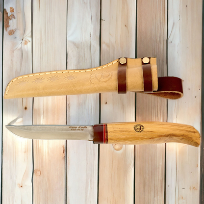 Kam Knife – P10 - 4116 Steel - Accacia Wood Handle -  Puukko Knife