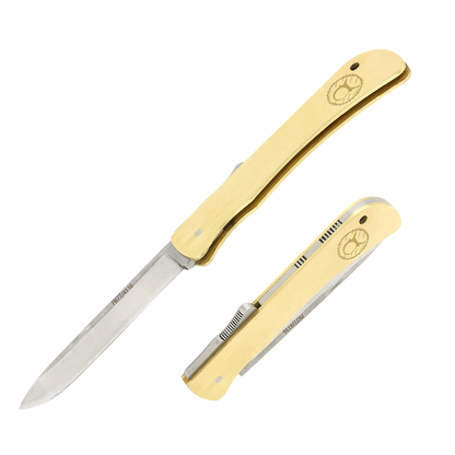 Kam Knife – PR77 - 4116 Steel - Brass Handle - Pocket Knife