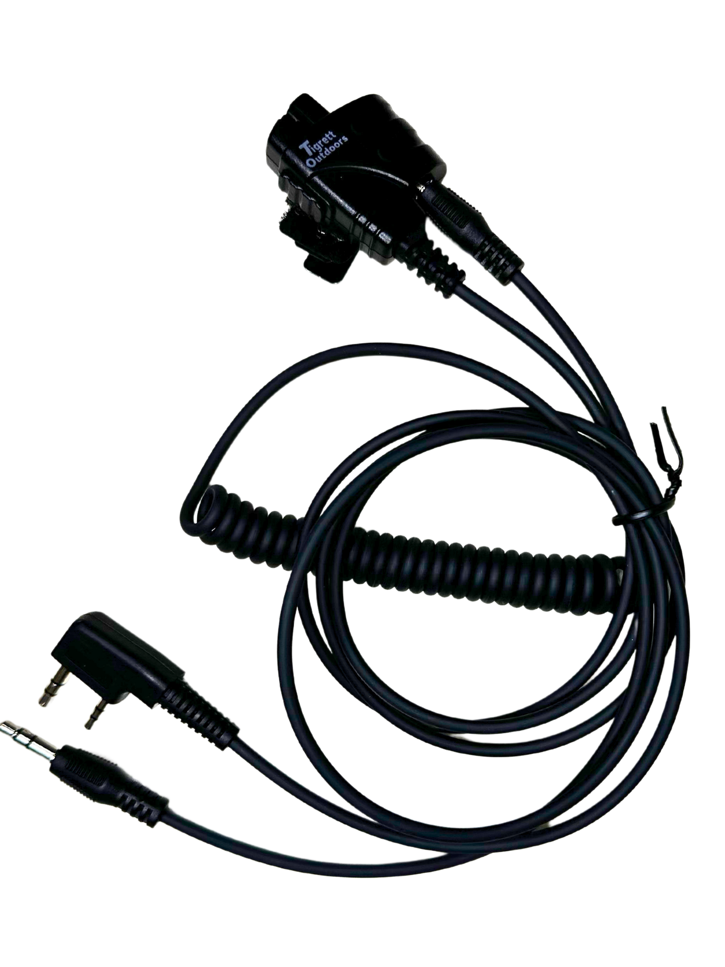 SMC cable for connecting Baofeng and Yaesu radios to electronic earmuffs.