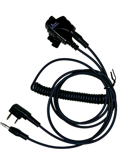 SMC cable for connecting Baofeng and Yaesu radios to electronic earmuffs.