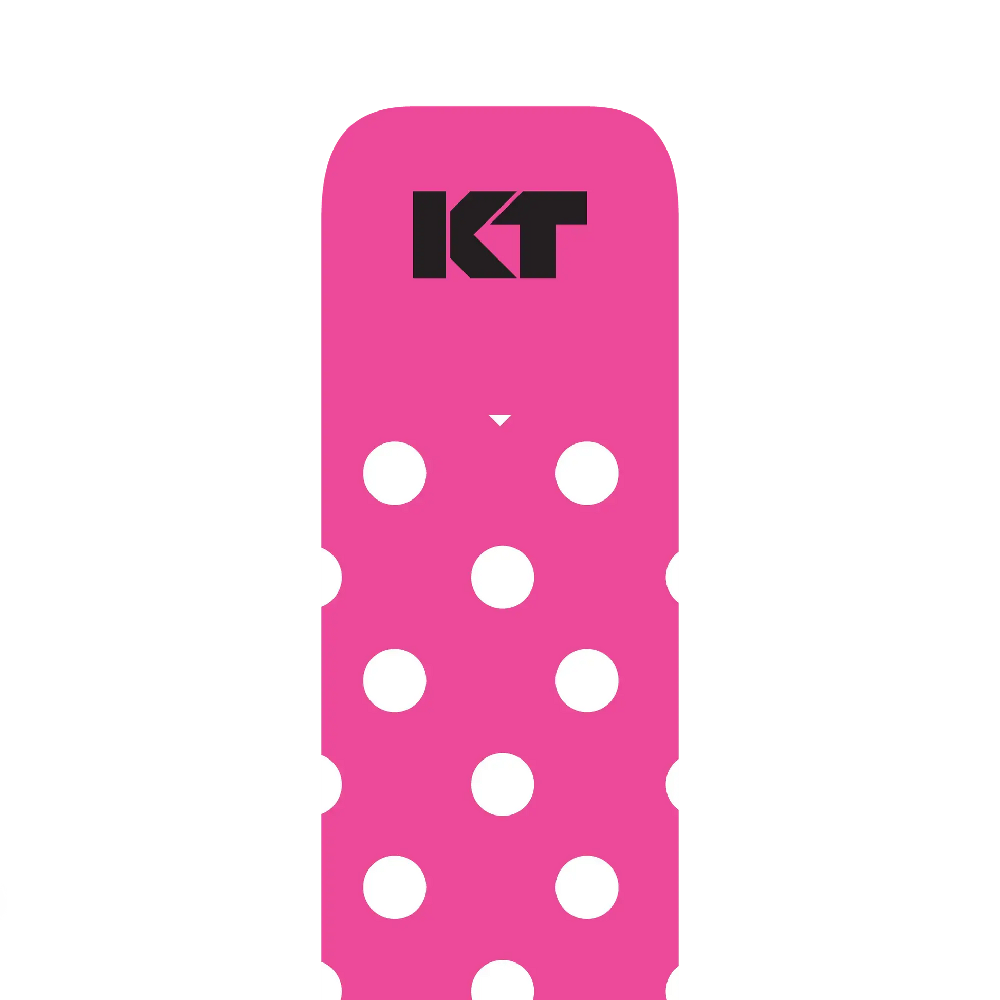 KT Tape Pro® pink synthetic kinesiology tape with polka dots.