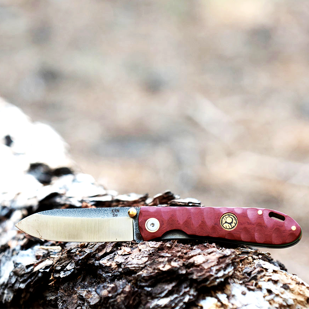 Kam Knife - T20 - N690 Steel - Red Inlay Handle - Pocket Knife