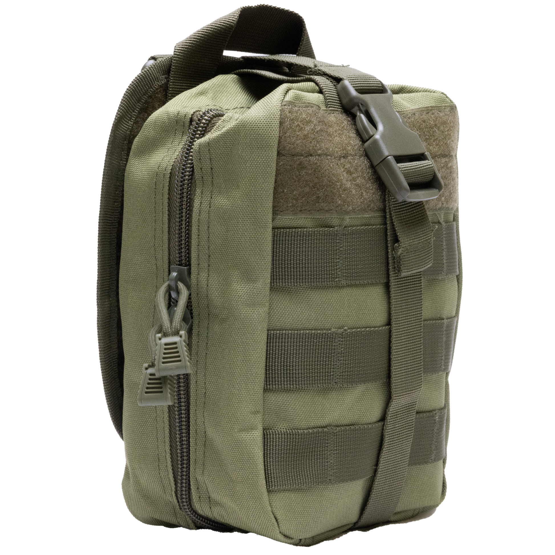 Radio Go Bag for Vehicles with BF-F8HP Programmed Radio and Nagoya NA771 in green MOLLE-compatible design.