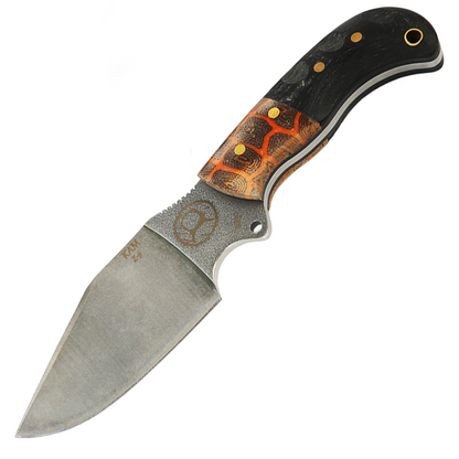 Kam Knife - Z9 - N690 Steel - Orange G Micarta Black Handle - Fixed Blade