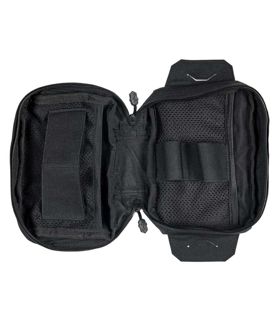 Apollo Rapid Access Individual First Aid Kit (IFAK) Pouch with Molle, open view showing interior compartments.