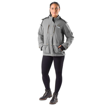 Arcadia Womens Heated Parka by Gobi Heat, durable and comfortable with removable hood and built-in thumbcuffs.