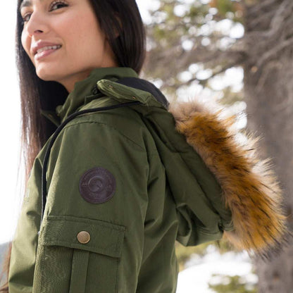 Arcadia Womens Heated Parka by Gobi Heat - Stylish and durable parka with removable hood and adjustable features.