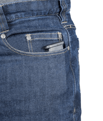 Asset Tactical Jeans with pocket detail and everyday carry item.