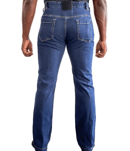 Back view of Asset Tactical Jeans highlighting 13 pockets and reinforced construction.